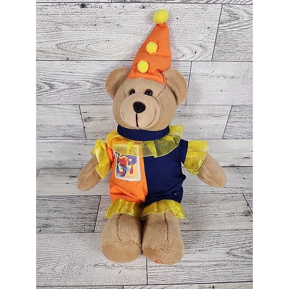 Vintage Kendall The Clown Collectible Bear Plush 2005 CIRCUS POSTAGE STAMP 11"